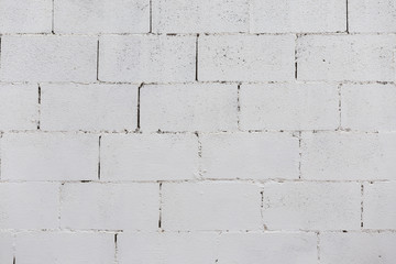 Brick wall painted on white