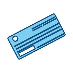 cute paper check bank to pay, vector illustration design