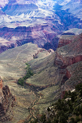 Naklejka premium Mountain zigzags famous of Grand Canyon