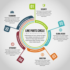 Line Parts Circle Infographic