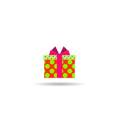 Gift box with a bow.