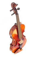 Fototapeta na wymiar wooden violin isolated on white