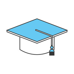 hat graduation isolated icon vector illustration design