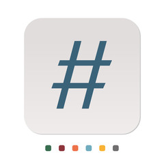 Obraz premium Papier Icon - Raute Hashtag