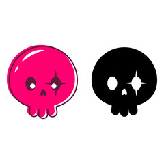 cute skull isolated vector illustration