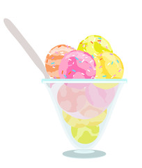 ice cream in a cup. vector illustration