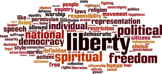 Obraz premium Liberty word cloud