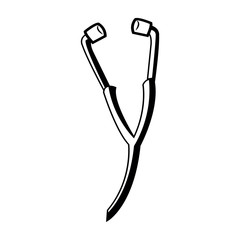 stethoscope medical equipment test health care vector illustration