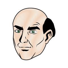 portrait of a man, male professional face close-up vector illustration