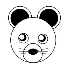 cute mouse character icon vector illustration design