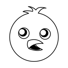 cute chicken character icon vector illustration design