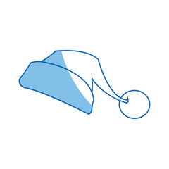 santa hat calus cartoon style symbol icon vector