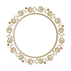 Vector boho style beads frame