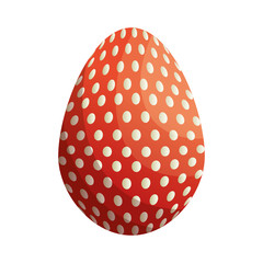 easter egg icon over white background. colorful design. vector illustration
