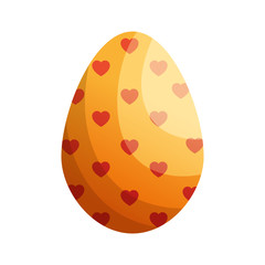 easter egg icon over white background. colorful design. vector illustration