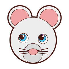cute mouse character icon vector illustration design