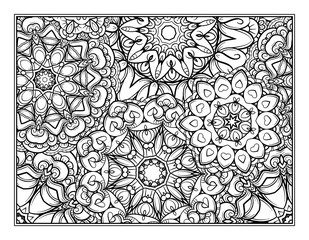Ethnic decorative pattern coloring page