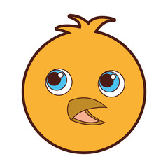 cute chicken character icon vector illustration design