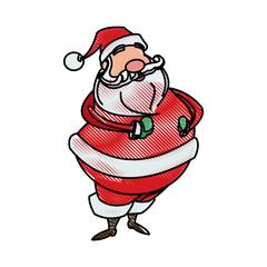 drawing santa claus christmas character style vector illustration