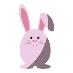 Fototapeta premium easter bunny icon over white background. colorful design. vector illustration