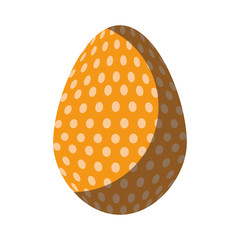 easter egg icon over white background. colorful design. vector illustration