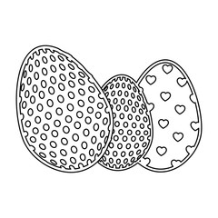 easter eggs icon over white background. vector illustration