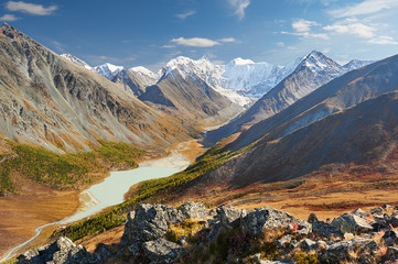 Beautiful autumn landscape, Altai mountains Russia.