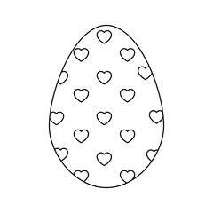 easter egg icon over white background. vector illustration