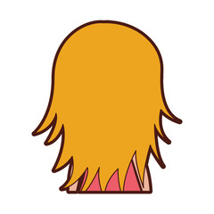 back cute little girl character vector illustration design