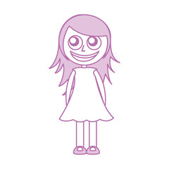 cute little girl character vector illustration design