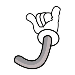 cartoon arms, gloved hand. part of body vector illustration