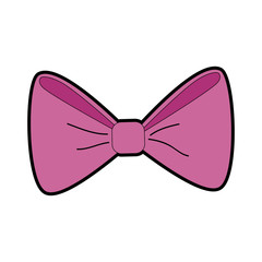 bow tie icon over white background. colorful design. vector illustration