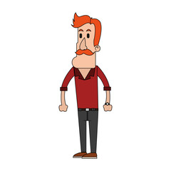 Cartoon man profile icon vector illustration graphic design