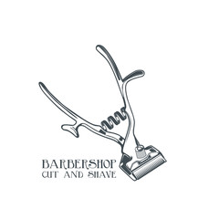 Barber shop vector vintage label