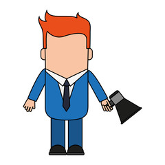 Cartoon man profile icon vector illustration graphic design