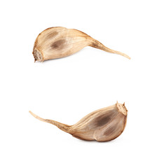 Single garlic clove isolated