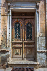 Fototapeta na wymiar Old door in Old town of Tbilisi, capital city of Republic of Georgia, Caucasus