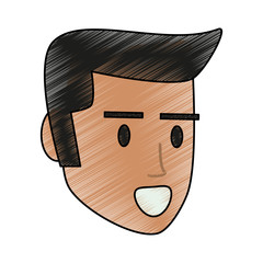 scribble man profile icon illustratration vector graphics design