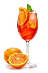 Rolgordijnen glas aperol spritz cocktail © Mara Zemgaliete