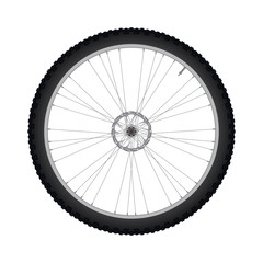 Bicycle Front Wheel with Disc Brake vector
