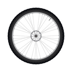 Fototapeta premium Bicycle Front Wheel with Disc Brake vector 