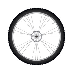 Fototapeta premium Bicycle Front Wheel with Disc Brake vector 
