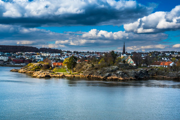 Obraz premium A Beautiful View to the Norwegian town