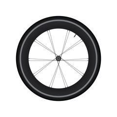 Naklejka premium High Rim Wheel Road Bike vector 