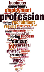 Obraz premium Profession word cloud