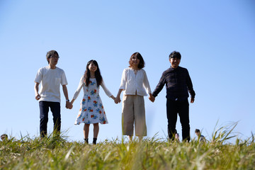 japanese young   group outdoor green