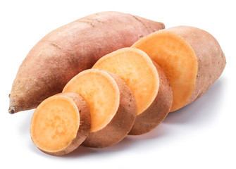 Sweet potato. Isolated on a white background.