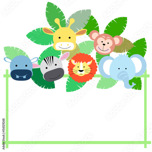 "zoo animals frame" Stock image and royaltyfree vector files on