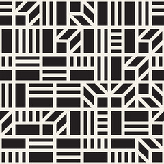 Vector seamless pattern. Mesh repeating texture. Linear grid with chaotic shapes. Stylish geometric lattice design