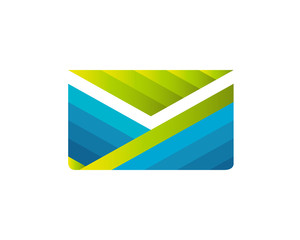Modern Abstract Poly Shape Email Logo